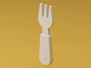 餐具叉子C4D模型