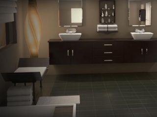 现代洗手间C4D模型