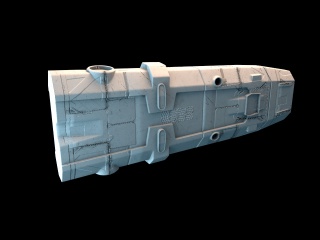 未来科幻飞船部件C4D模型