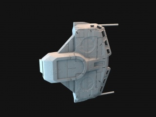 未来科幻飞船部件C4D模型