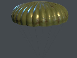 绝地求生降落伞C4D模型