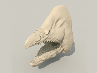 怪物头骨C4D模型