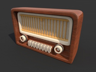 现代收音机C4D模型