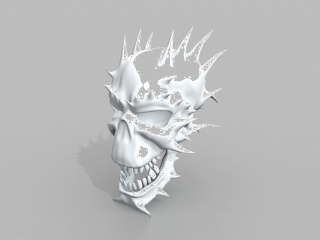 现代人物头骨C4D模型