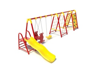 儿童游乐场滑梯C4D模型