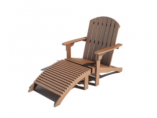 现代休闲躺椅C4D模型