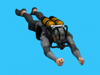 潜水爱好者C4D模型