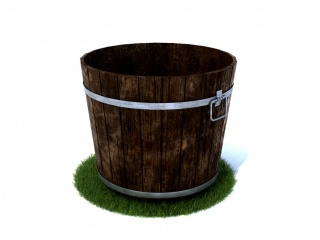 木桶C4D模型