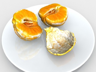 水果小橘子C4D模型