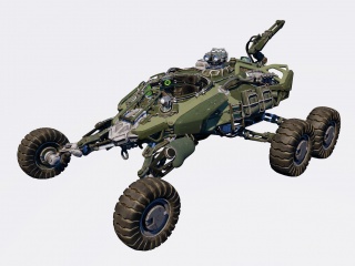 科幻机甲C4D模型