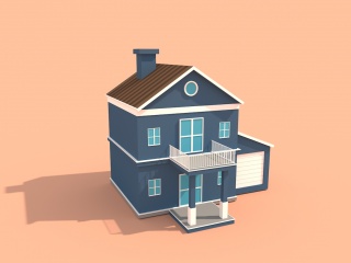 卡通房子C4D模型