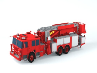 消防车C4D模型