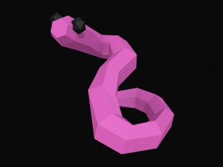 粉色蛇C4D模型