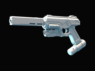 现代枪械冲锋枪C4D模型