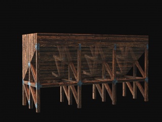 西部世界建筑木制品C4D模型