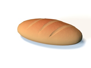 现代美食食物面包C4D模型