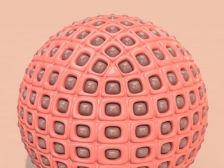抽象艺术圆球网孔球工程C4D模型