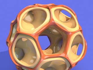 抽象艺术球体工程C4D模型