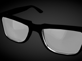 现代眼镜C4D模型