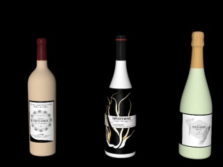 葡萄酒瓶C4D模型