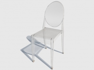 透明靠背椅子C4D模型