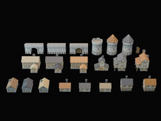 中世纪建筑C4D模型