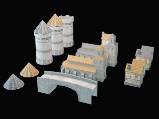 中世纪建筑C4D模型