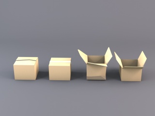 纸箱子C4D模型