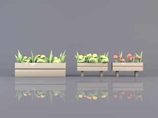 景观花盆C4D模型