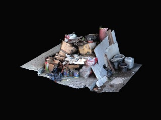 现代废墟垃圾场C4D模型
