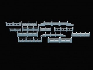 现代园林石拱桥C4D模型