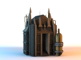 欧洲建筑城堡C4D模型