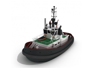 现代交通工具轮船C4D模型