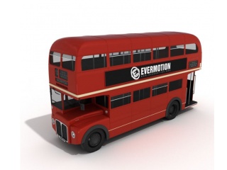 现代交通工具双层公交车C4D模型