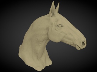现代马匹雕塑C4D模型