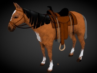 现代马匹大马C4D模型