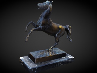 金属马雕塑C4D模型