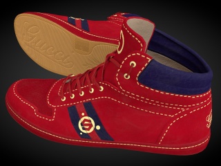 男士红色休闲鞋C4D模型