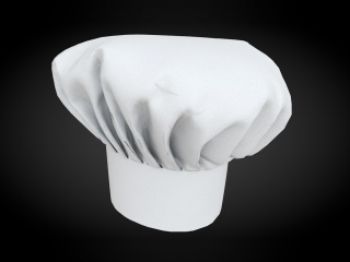 白色厨师帽C4D模型