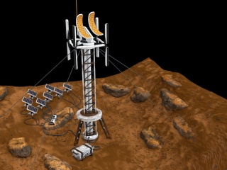 现代火星基地C4D模型