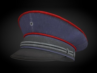 现代服装配饰军帽C4D模型