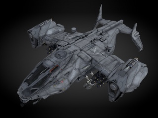 外星战舰科幻飞行器C4D模型