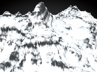 现代山体地形雪山C4D模型