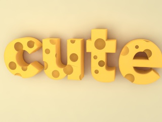 奶酪字体C4D模型