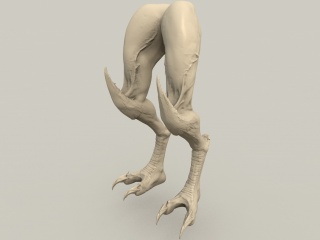 怪物怪兽腿蹄子C4D模型