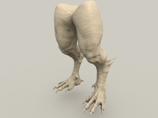 怪物怪兽腿蹄子C4D模型