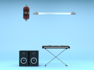 音乐器材电子琴C4D模型
