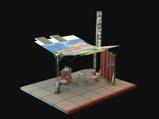 太阳能发电站C4D模型