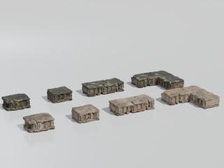 失落城市古迹石头C4D模型