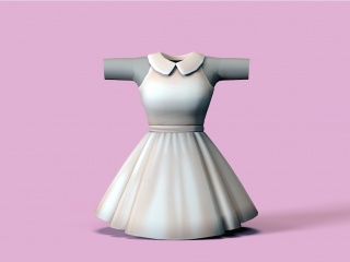 现代服装服饰礼服C4D模型